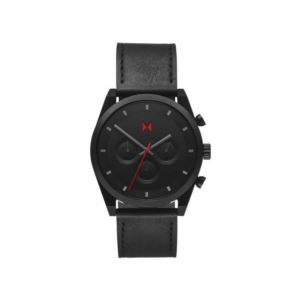 Mens+Element+Ember+Black+Leather+Strap+Watch+Black+Dial