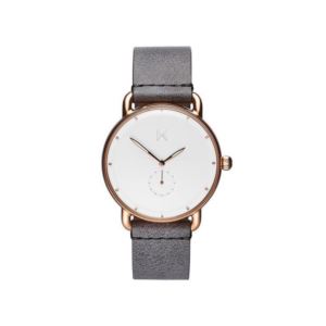 Mens+Revolver+Ghost+Rose+Gold+%26+Gray+Leather+Strap+Watch+White+Dial