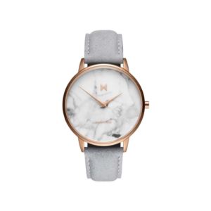 Ladies+Boulevard+Beverly+Marble+Light+Gray+Leather+Strap+Watch+Marble+Dial