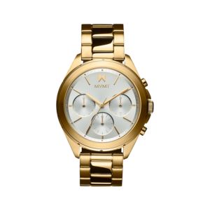Ladies+Sport+Luxe+Gold-Tone+Stainless+Steel+Bracelet+White+Dial