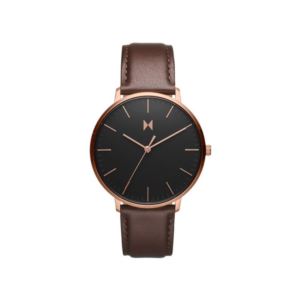 Mens+Legacy+Slim+Grizzly+Brown+Leather+Strap+Watch+Black+Dial
