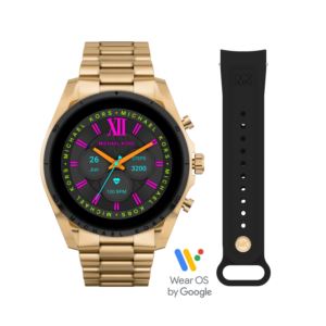 Unisex+Bradshaw+Gen+6+Hybrid+Gold+Stainless+Steel+Smartwatch+w%2F+Black+Strap