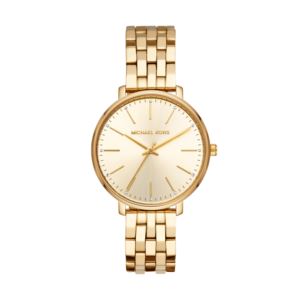 Ladies+Pyper+Gold+Stainless+Steel+Crystal+Watch+Gold+Dial