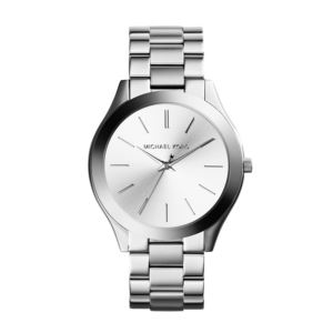 Ladies+Slim+Runway+Silver-Tone+Stainless+Steel+Watch+Silver+Dial