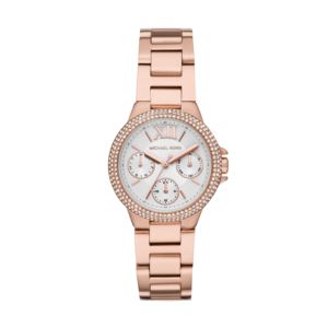 Ladies+Mini+Camille+Pave+Rose+Gold-Tone+SS+Watch+White+Dial