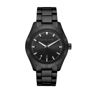 Mens+Oversized+Layton+Black+Stainless+Steel+Watch+Black+Dial