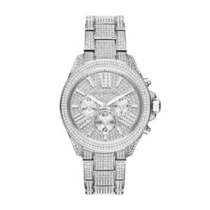 Ladies+Wren+Pave+Silver-Tone+Chronograph+Watch+Silver+Pave+Dial