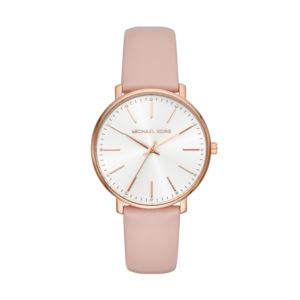Ladies+Pyper+Rose+Gold-Tone+Pink+Leather+Strap+Watch+White+Dial