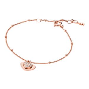 Sterling+Rose+Gold+Pave+Heart+Bracelet