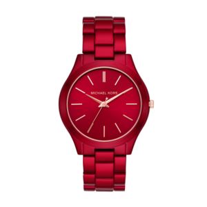 Ladies+Slim+Runway+Red+Stainless+Steel+Watch+Red+Dial