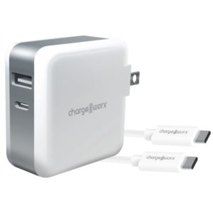 Chargeworx+USB-C+Cable+%26+Wall+Charger+with+Power+Delivery