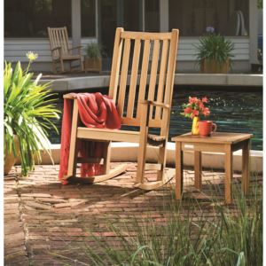 Franklin+2-Piece+End+Table+and+Rocking+Chair+Chat+Set+-+Teak
