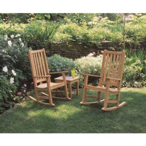 Franklin+3-Piece+End+Table+and+Rocking+Chair+Chat+Set+-+Teak