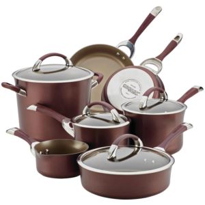 11pc+Symmetry+Hard+Anodized+Cookware+Set+Merlot