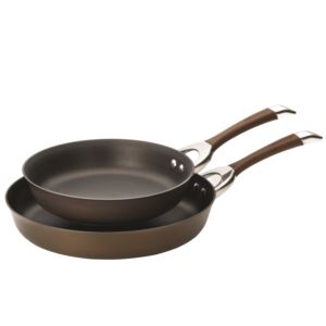 Symmetry+Hard-Anodized+Nonstick+10%22+%26+12%22+Skillets+Chocolate