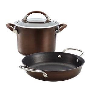 Symmetry+3pc+Nonstick+Cookware+Set+Chocolate