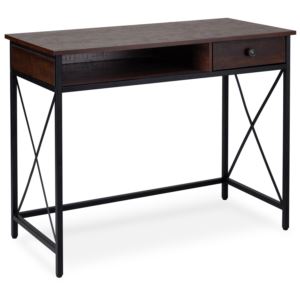 Desk+w%2F+Metal+Frame+and+Drawer