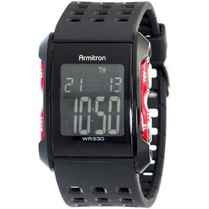 Men's Chronograph Black and Red Digital Sport Watch 40-8177RED