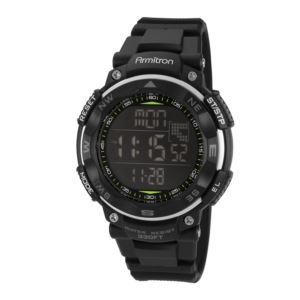 Men's Digital Chronograph Resin Strap Watch - Black 40-8254BLK