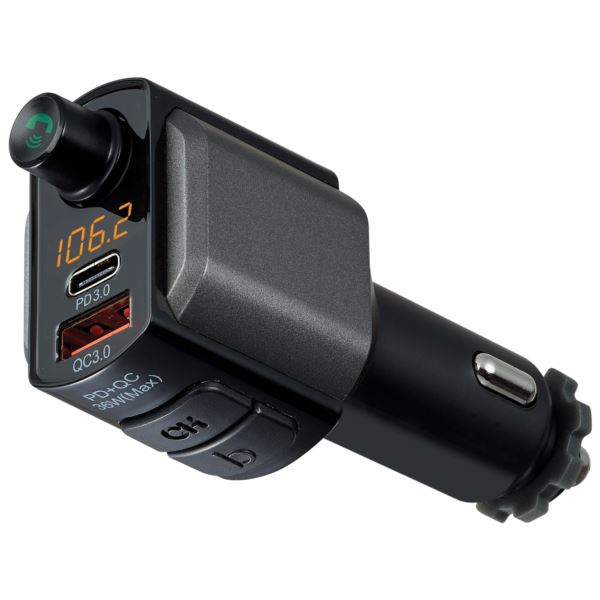 Car Adapter with Bluetooth Transmitter and Dual USB Charger