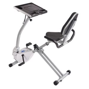 2-in-1+Recumbent+Exercise+Bike+Workstation+%26+Standing+Desk