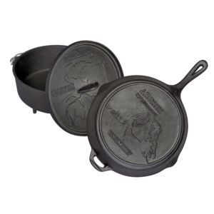National+Parks+Cast+Iron+Set+-+Dutch+Oven+%26+Skillet