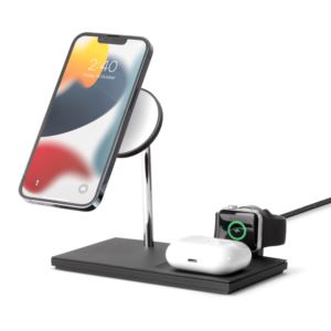 Snap+Magnetic+3-in-1+Wireless+Charger+Black