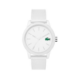 Mens+12.12+White+Silicone+Strap+Watch+White+Dial