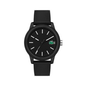 Mens+12.12+Black+Silicone+Strap+Watch+Black+Dial