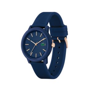 Mens+12.12+Gold+%26+Navy+Silicone+Strap+Watch+Navy