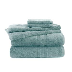 Solid+6pc+Bath+Towel+Set+w%2F+SILVERbac+Antimcirobial+Mineral