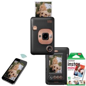 Instax+Mini+LiPlay+Hybrid+Camera+w%2F+10pk+Film+Elegant+Black