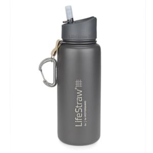 LifeStraw+Go+Stainless+Steel+Water+Filter+Bottle+Gray