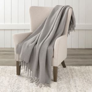 Mohair+Throw+Blanket+Solid+Gray