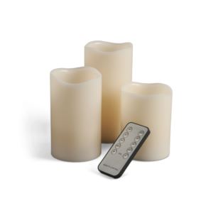 3+Piece+Flameless+Wax+Candle+Set