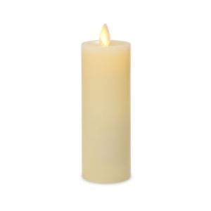 Luminara+4%22+Slim+Wax+Pillar+Candle