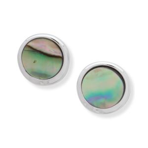 Abalone+and+Silver+Stud+Earring