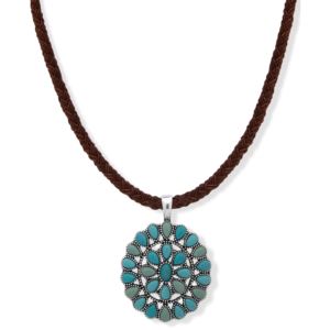 Concha+Stone+Cord+Pendant