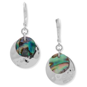 Abalone+and+Silver+Drop+Earrings