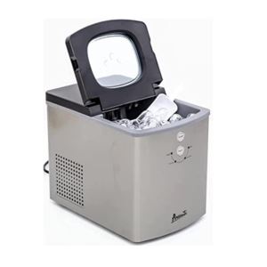 Portable+Countertop+Ice+Maker+Stainless+Steel
