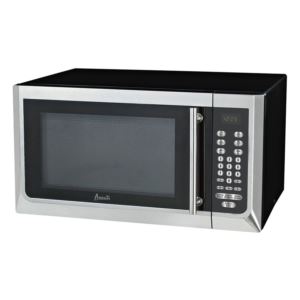 1.6+Cubic+Foot+1000W++Microwave+Oven+Stainless+Steel+w%2F+Black+Cabinet