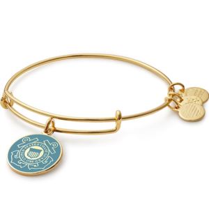 U.S. Coast Guard Bangle - Shiny Gold Finish AS16USCGYG
