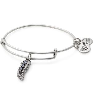 Feather Charm Bangle - Rafaelian Silver Finish A17EB25RS