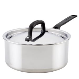 5-Ply+Clad+Stainless+Steel+3qt+Saucepan+w%2F+Lid