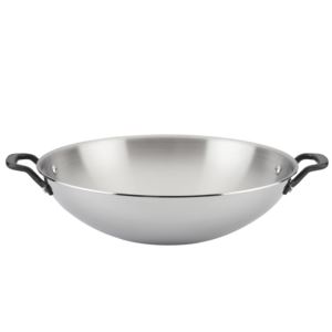 15%22+Stainless+Steel+5-Ply+Clad+Wok