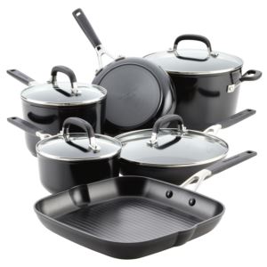 10pc+Hard-Anodized+Nonstick+Cookware+Set