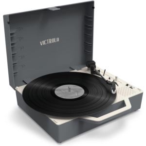 Victrola+Re-Spin+Sustainable+Bluetooth+Suitcase+Record+Player+in+Grey