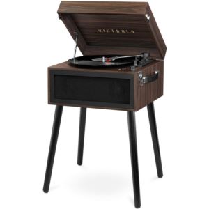 Victrola+Bluetooth+Record+Player+Stand+with+3-Speed+Turntable-Espresso