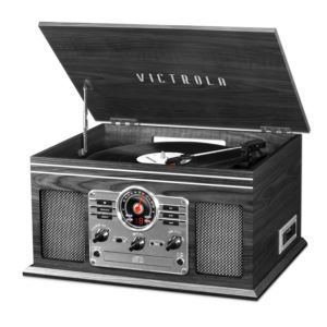 Wooden+6-In-1+Nostalgic+Classic+Turntable+with+Bluetooth