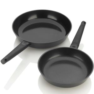 Noir+2pc+Cast+Aluminum+NS+Skillet+Set+Black
